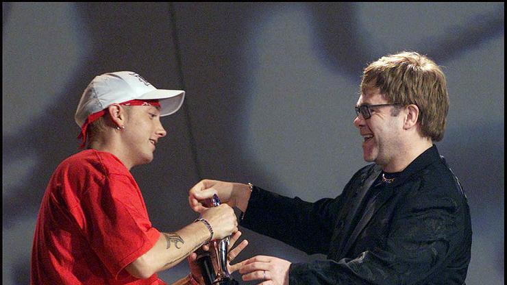 Eminem & Elton John Reunite At 2020 Academy Awards - Street Stalkin