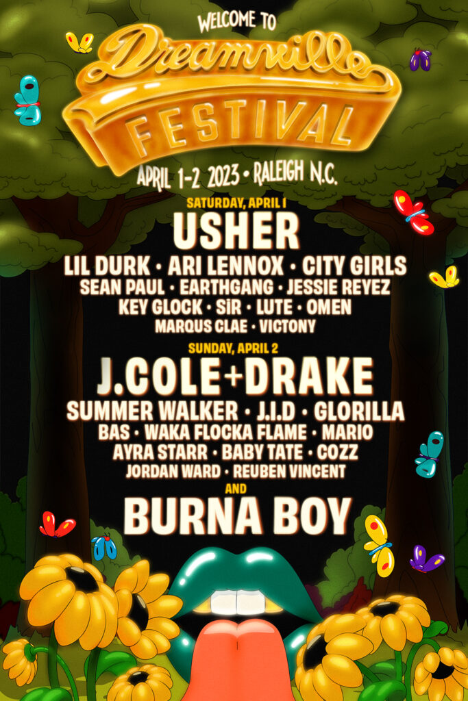 Dreamville Festival 2023 Lineup featuring Usher