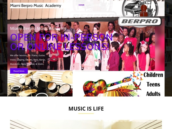 Screenshot of www.miamiberpromusicacademy.com