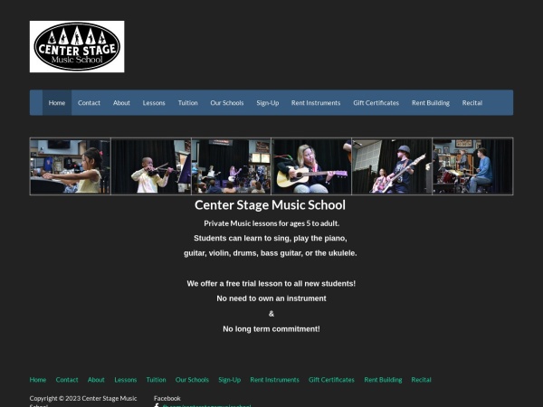 Screenshot of centerstagemusicschool.mymusicstaff.com
