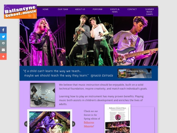 Screenshot of www.ballantyneschoolofmusic.com