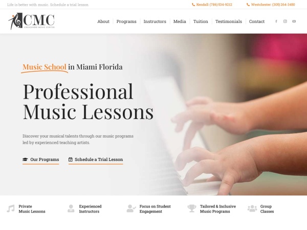 Screenshot of www.crescendomusiccenter.com
